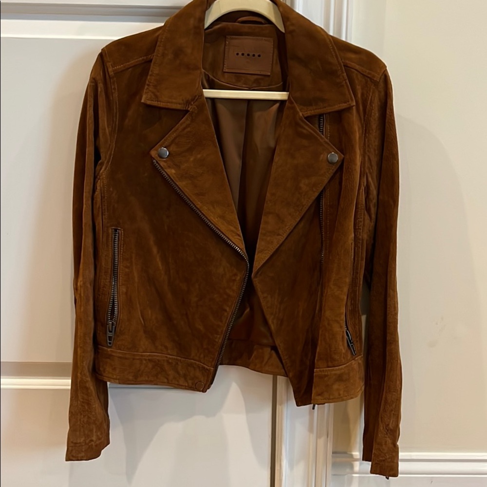 Blank NYC Brown Leather Moto Jacket